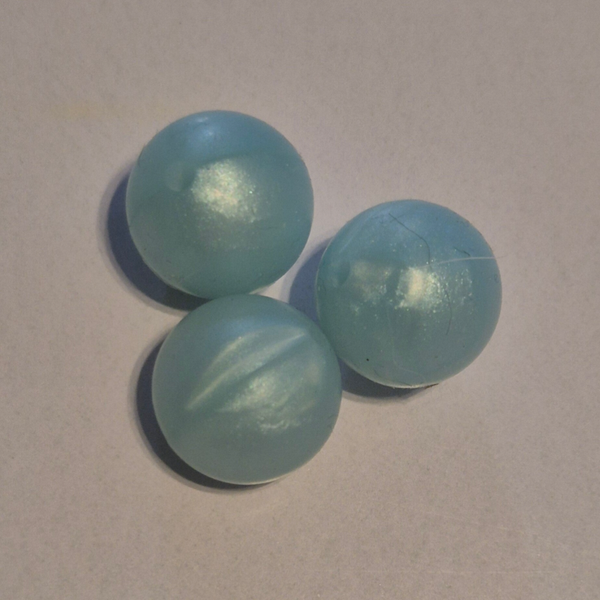 silicone kraal rond (pearl) 9 turquoise