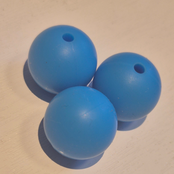 silicone kraal rond deep sky blue