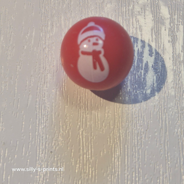 silicone rond kraal (kerst) 20