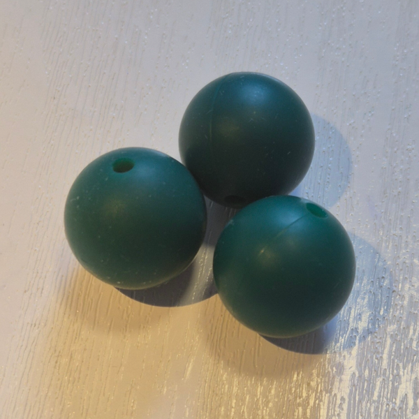 silicone kraal kerstgroen