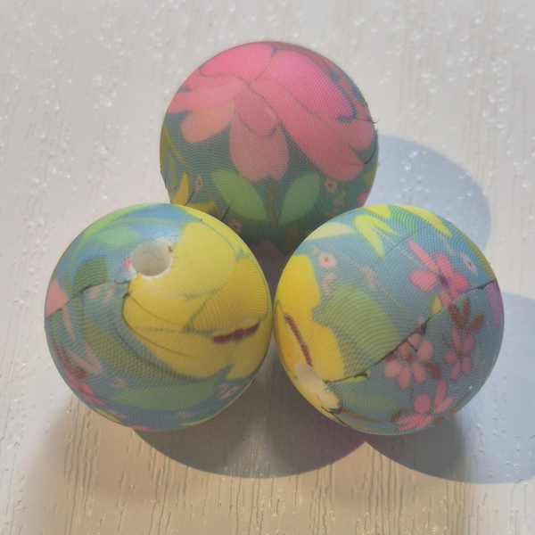 silicone rond kraal (bloemen) 20