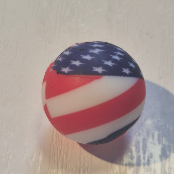 silicone rond kraal (amerikaanse vlag ) 1