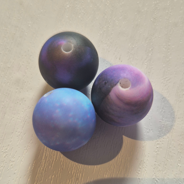 silicone rond kraal (galaxy) 1