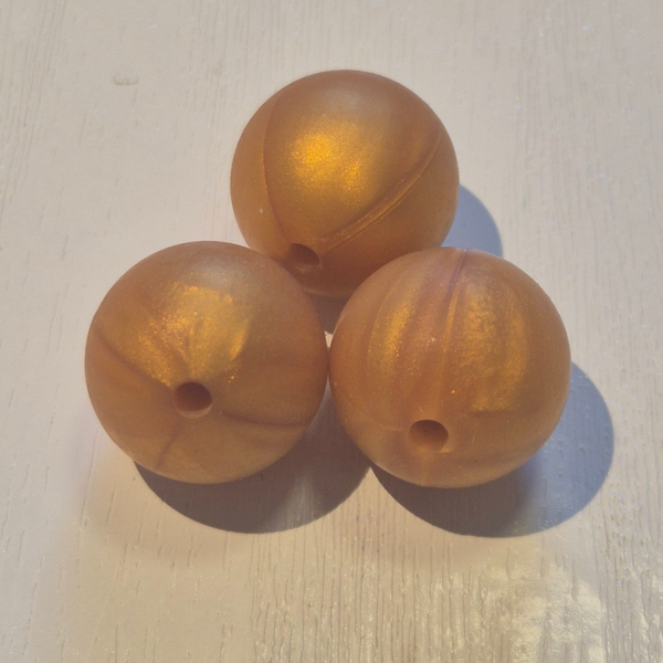 silicone kraal rond (shimmer) marbel 20