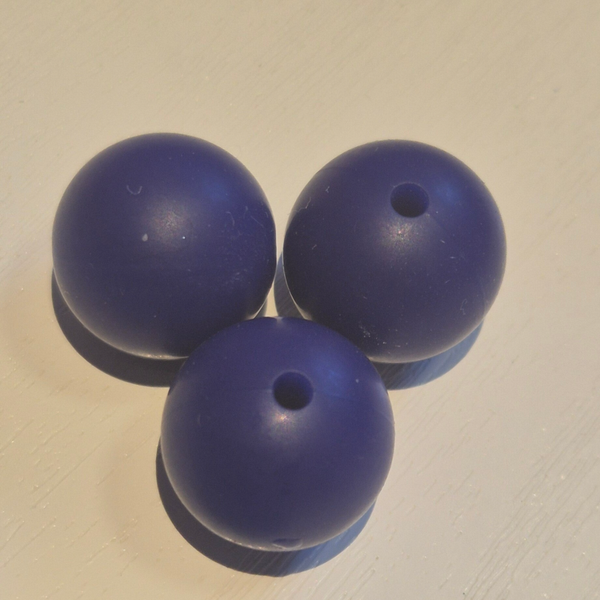 silicone kraal rond midnight blue