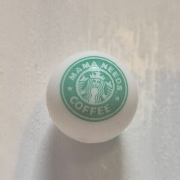 silicone rond kraal (coffee) 1