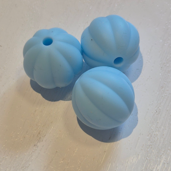 silicone kraal (pompoen) 9