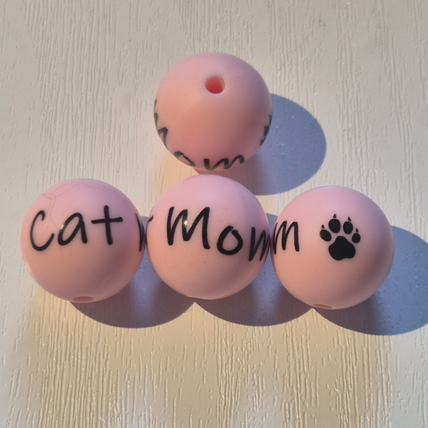 silicone kraal rond (catmom ) 1