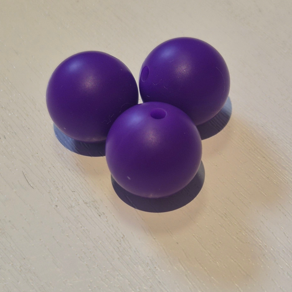 silicone kraal rond amethist