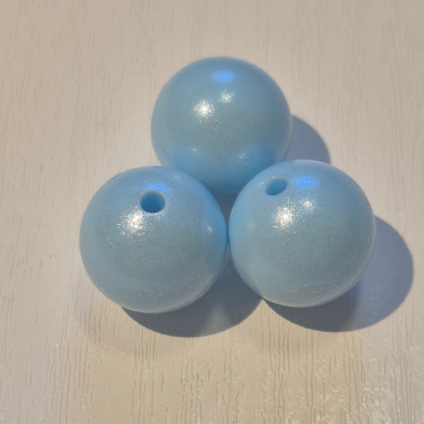 silicone kraal rond (shimmer) 1