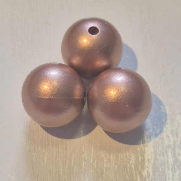 silicone kraal rond (shimmer) 17