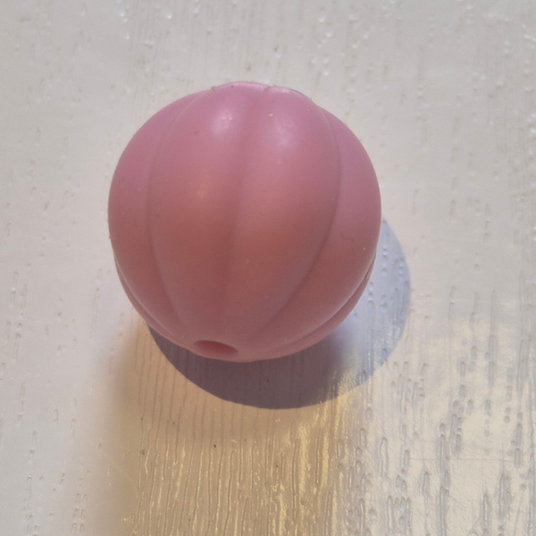 silicone kraal (pompoen) 16