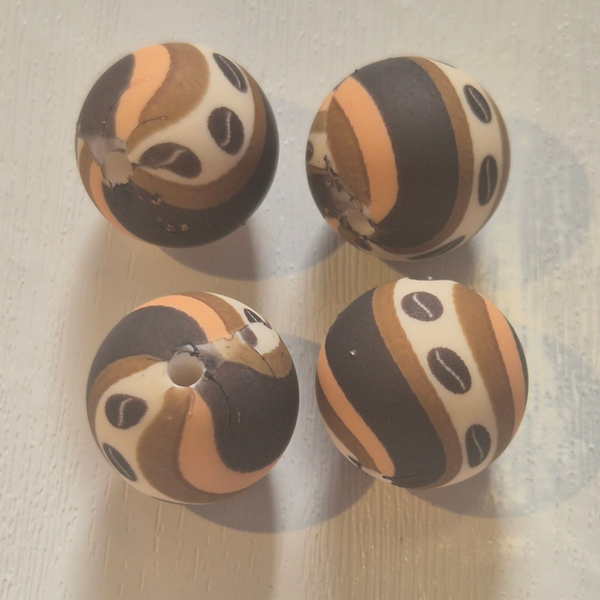 silicone rond kraal (coffee) 2