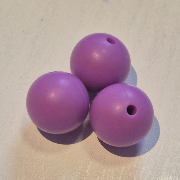 silicone kraal rond violet