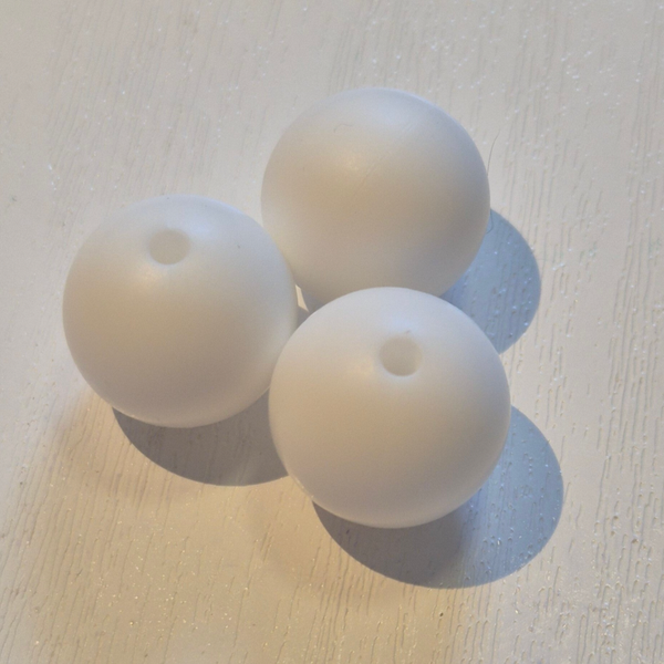 silicone kraal rond wit