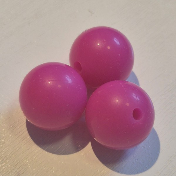 silicone kraal fuchsia (glans)