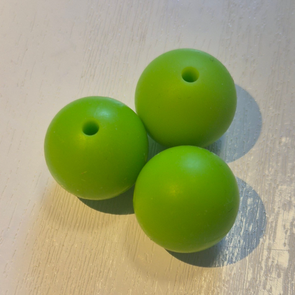 silicone kraal limegroen