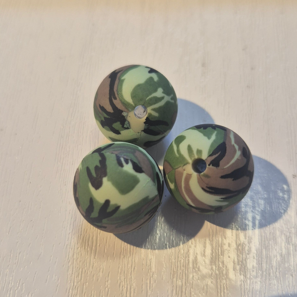silicone rond kraal (army) 2