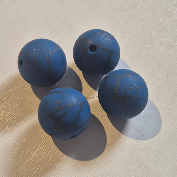 silicone rond kraal (crackle) 4