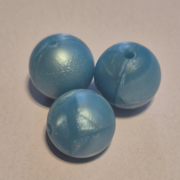 silicone kraal rond (pearl) 6 donker blauw