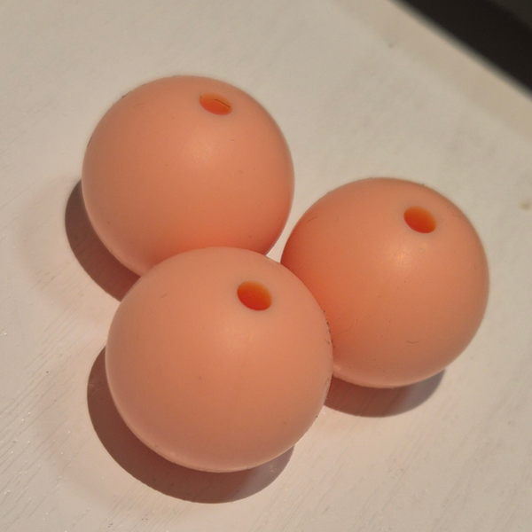 silicone kraal peach