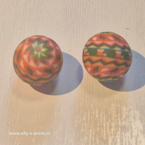 silicone rond kraal (kerst) 4
