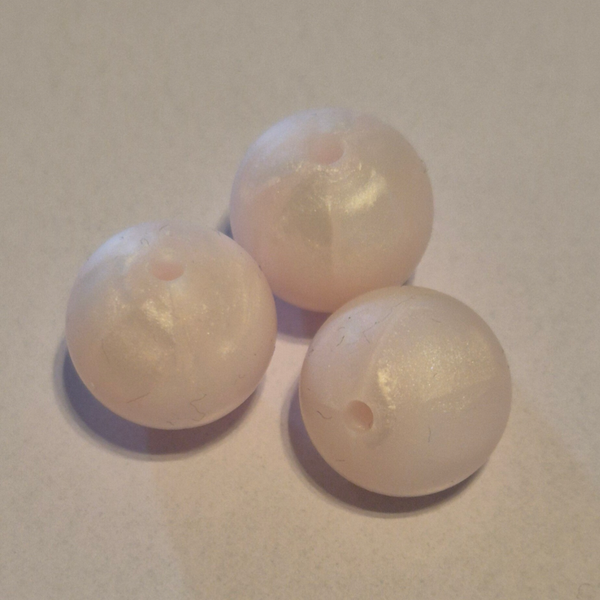 silicone rond kraal (pearl) 5 licht roze