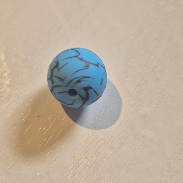 silicone rond kraal (crackle) 9