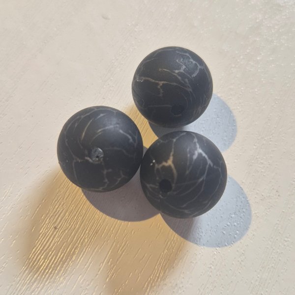 silicone rond kraal (crackle) 2