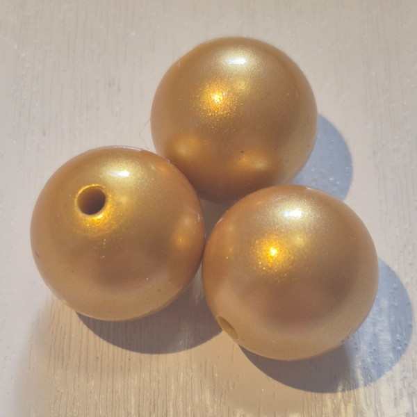 silicone kraal rond (shimmer) 16