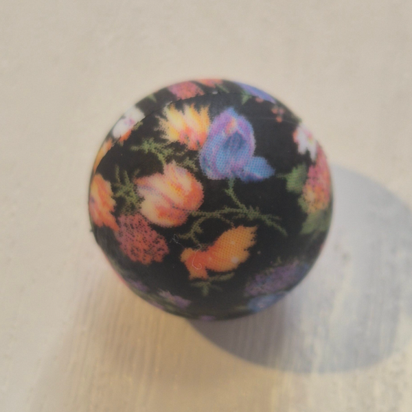 silicone rond kraal (bloemen) 27