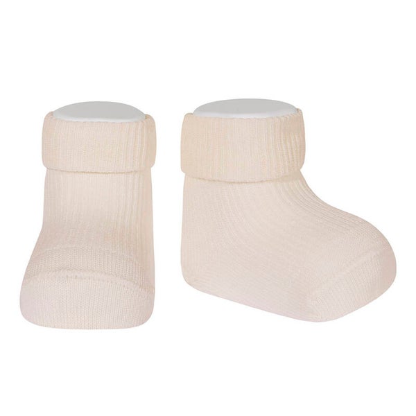 Rib sokje beige