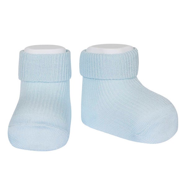 Rib sokje licht blauw