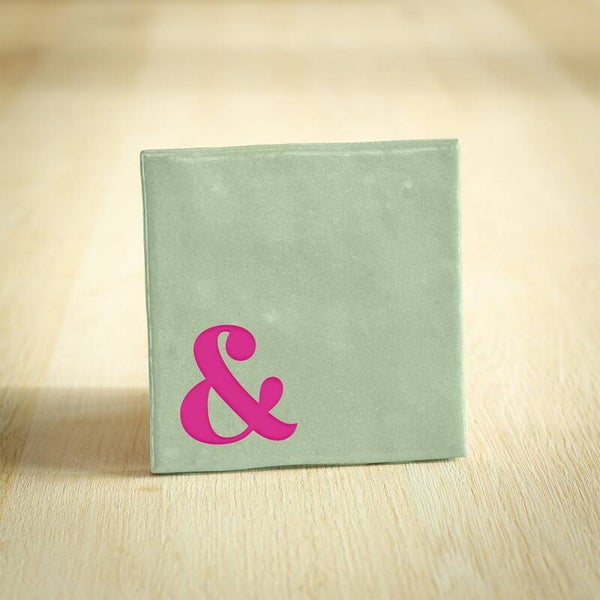 Tegeltje - Ampersand | Lichtgroen | 10x10cm