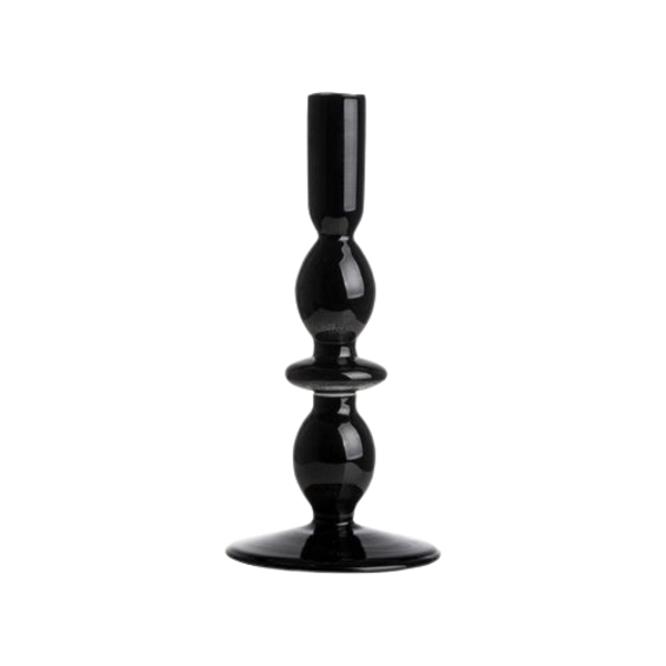 Gusta Dinerkaarshouder glas ø9x19cm Zwart