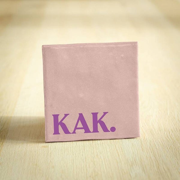 Tegeltje - KAK | Roze | 10x10cm