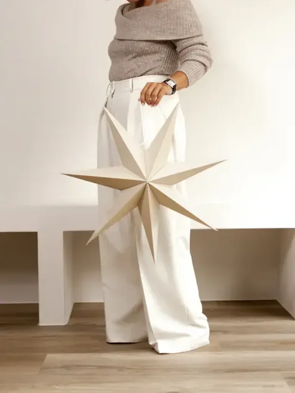 Kerstster Chalk Beige 60 cm