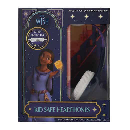 Disney “Wish” Kid-Safe Wired Headphones With Mic