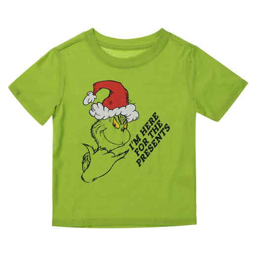 “I’m Here for the Presents” - The Grinch™ Graphic Tee (kid’s T-Shirt)