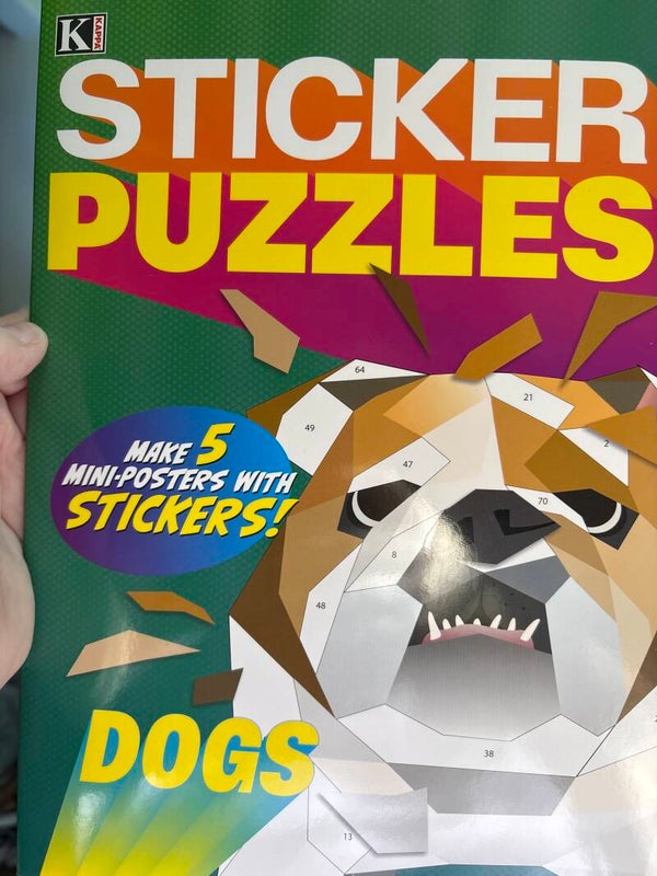 Dogs Sticker Puzzles (Sticker by Number) Book (green)