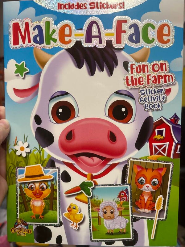 Make-a-Face Fun on the Farm sticker activity book