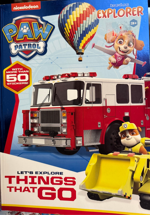 Paw Patrol Let’s Explore Things That Go Activity Book with Stickers