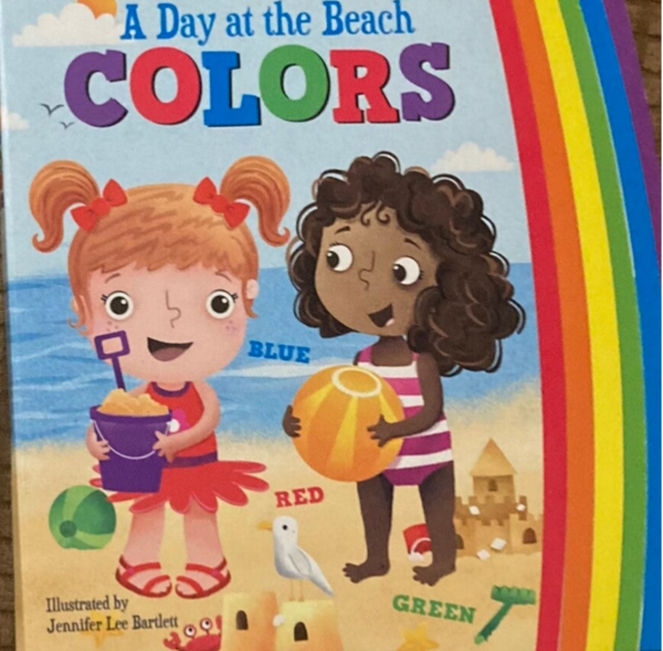 A Day at the Beach tabbed board book - Colors