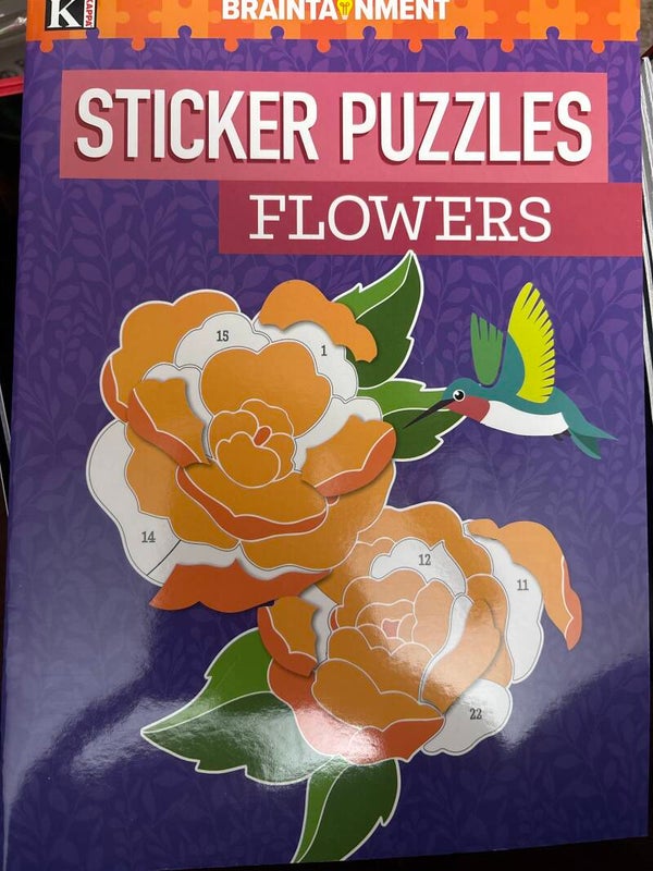 Flowers Sticker Puzzles (Sticker by Number) Book