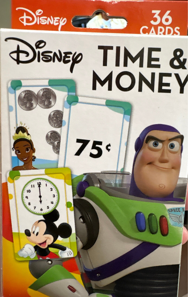 Disney Flash Cards - Time and Money Practice