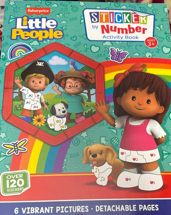 Stickertivity Sticker by Number Puzzle Book - Fisher Price Little People