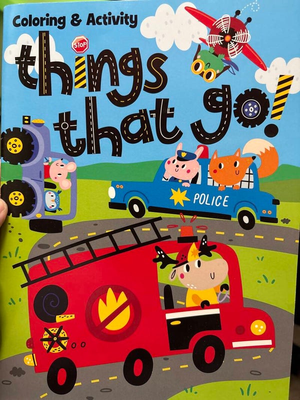 Things That Go Coloring Activity Book