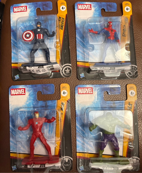 Marvel Micro Collection Toy Figures or Cake Toppers - Iron Man, Spider-Man, Hulk, Captain America