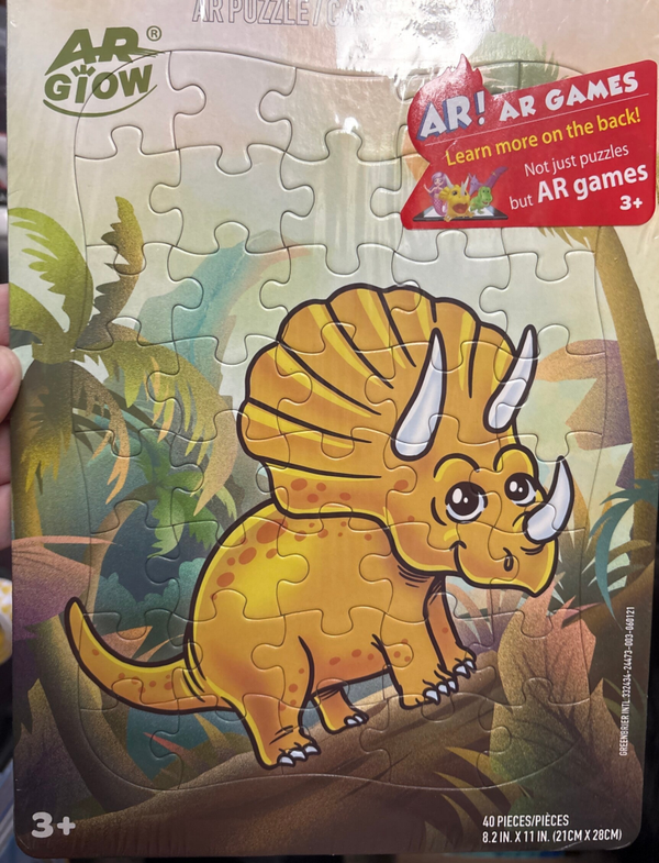 AR Dinosaur Puzzle - Triceratops