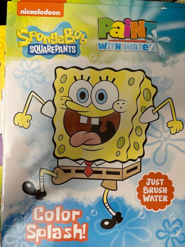 Spongebob Squarepants Paint with Water Color Splash book